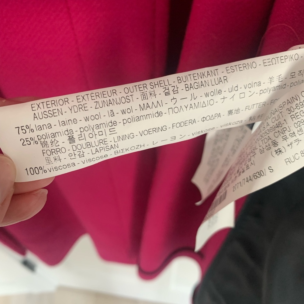 Zara Vibrant Pink Coat - Picture 4 of 4